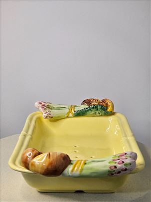 Francuska Majolika - Posuda za špargle 