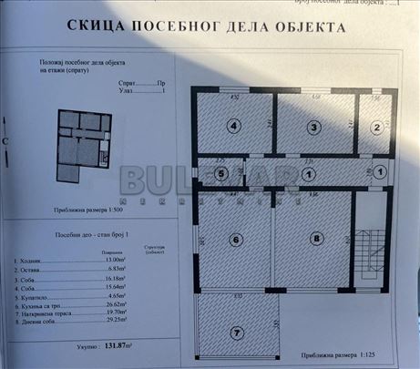 Četvorosoban   stan, 132 m2, prizemlje, deo dvoriš
