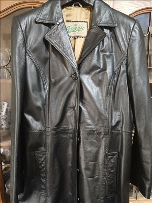 Elegantni kožni mantil kao nov – veličina M 