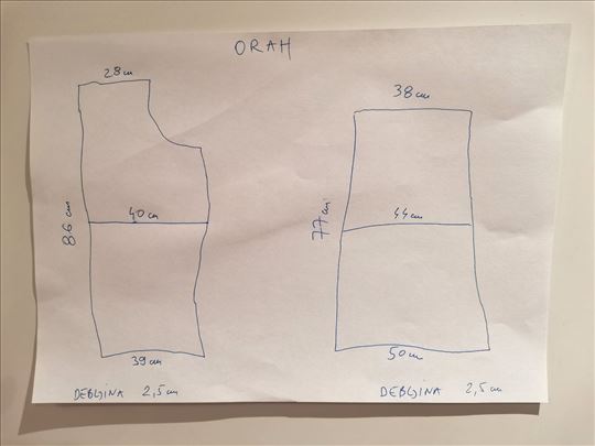 Orah daske za stolove