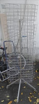 STARI ROTIRAJUĆI STALAK ZA ŠTAMPU SA TOČKIĆIMA