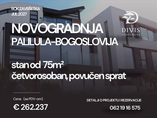 4.0 stan u savremenoj novogradnji na Paliluli 75m2