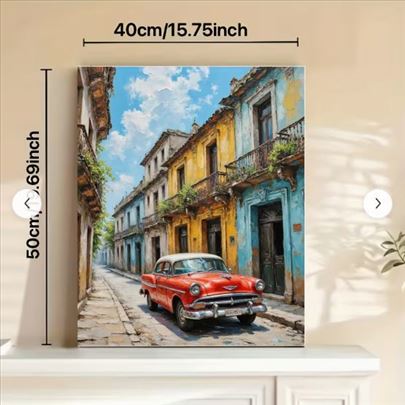 Bojenje po brojevima - Kuba crveni auto