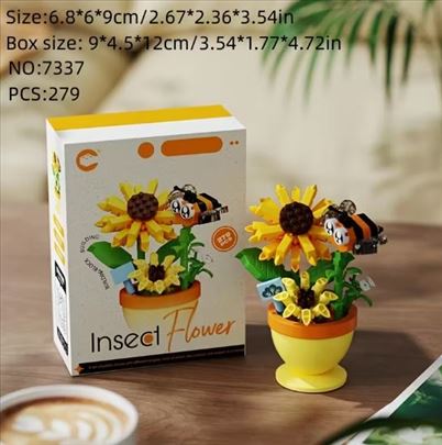 Imitacija Lego kockica - Cvet i pcela