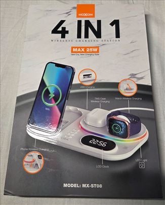 Punjac bezicni Charging dock Moxom MX-ST08 beli
