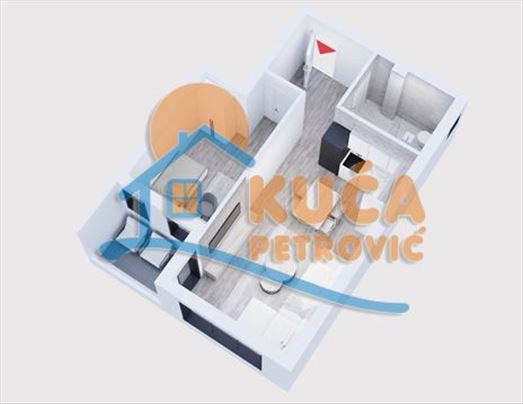 Novogradnja, dvosoban, 41 m2, Čalije