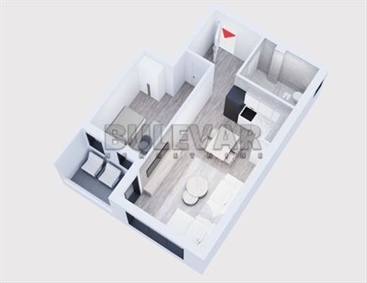 Novogradnja, dvosoban, 41 m2, Čalije