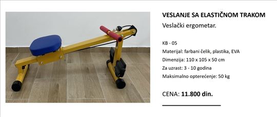 Veslanje sa elastičnom trakom - do 10 god. - DEČJE