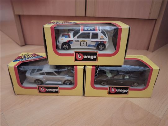Kolekcija Burago+Polistil 11 auta,original kutije