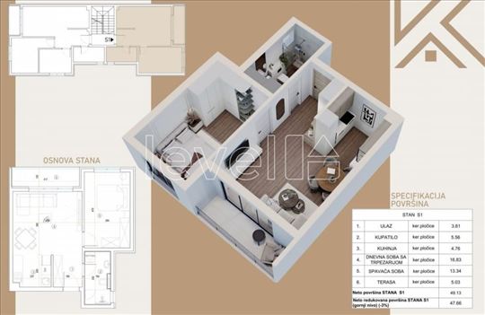 Stan,Novi Sad,Adice,kv: 47.66, € 100090