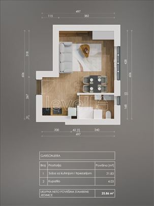 Stan,Novi Sad,Centar,kv: 26.00, € 105000