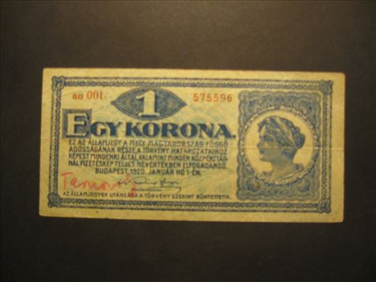 1 Korona 1920  aa 001