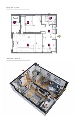 IZUZETNA ponuda!Wellport,dvosoban stan,novo,lux!