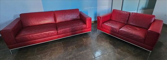 Kožna garnitura  trosed i dvosed