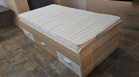 Krevet sa letvicama 90×200 kao nov