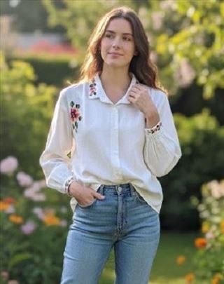 UNIKAT: Ručno vezena Vintage bluza (Etno/Boho) 
