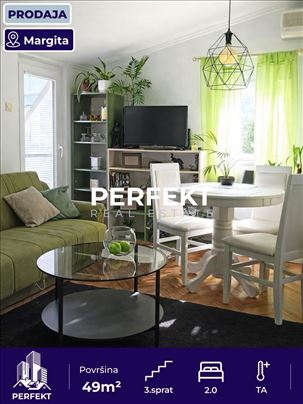 Gornji grad, dvosoban, 49m2, tre'i sprat potkrovlj