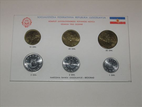 Komplet Jugoslovenskih kovanica iz 1963 godine