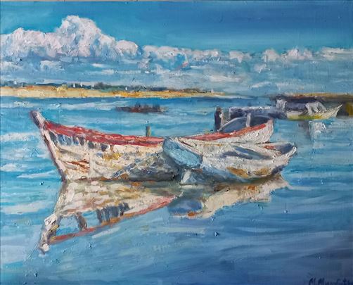 Morska zima, ulje na platnu