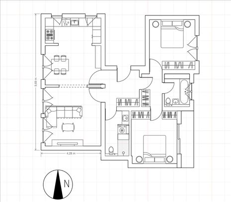 Stan u strogom centru Niša sa parking mestom 