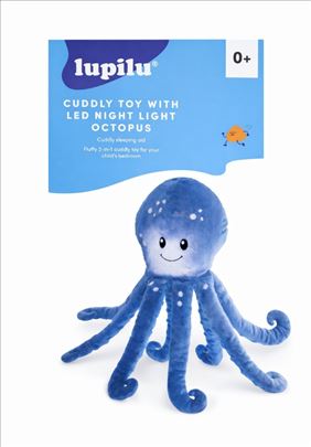 Lupilu plisana hobotnica za bebu sa led svetlom