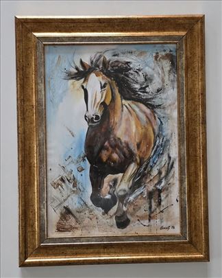 Slika - Lepotan, akril na papiru. Prelepo!