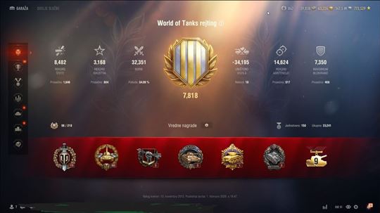 WOT NALOG sa dobrom statistikom i tenkovima!!!