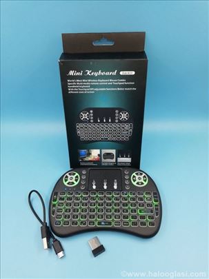 Bežična mini tastatura sa pozadinskim svetlom boja