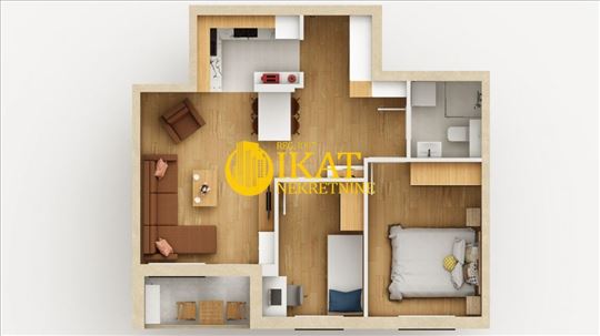 Cvetanova ćuprija 51,25m2 trosoban + pdv