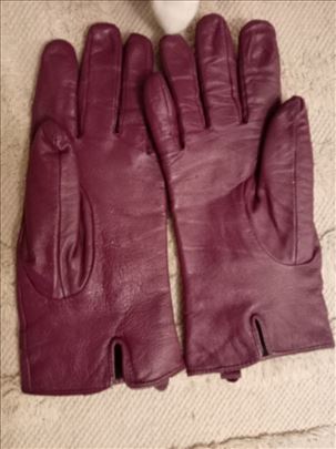 Kozne rukavice burgundy