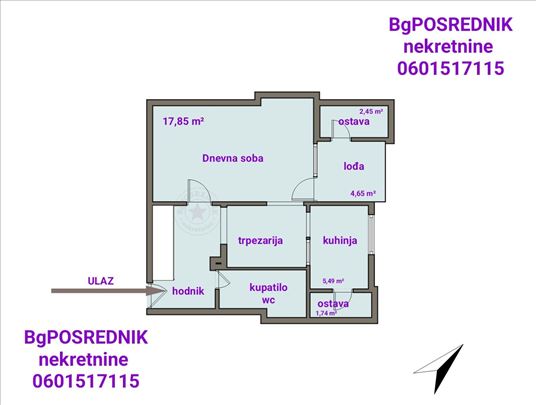 Pančevo, Kotež II, Kikindska, 47m2