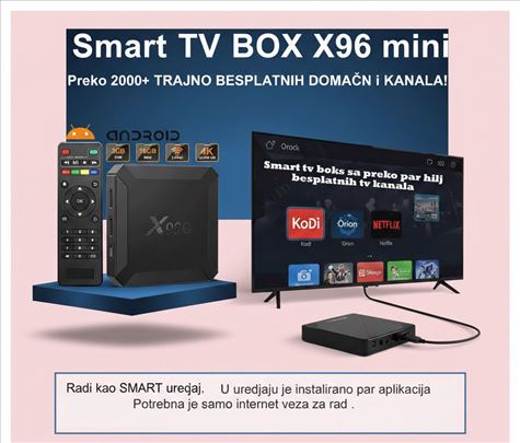 Smarttv boks sa preko par hilj kanala 