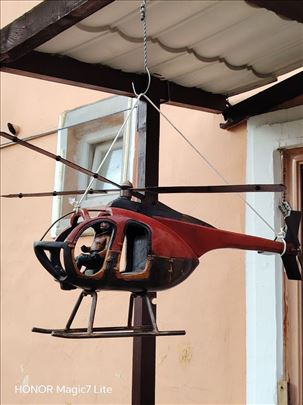 Veliki Drveni Hilihopter Dekor 