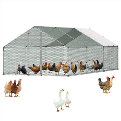 Veliki metalni kokosinjac 3x6x2m kavez za kokoske