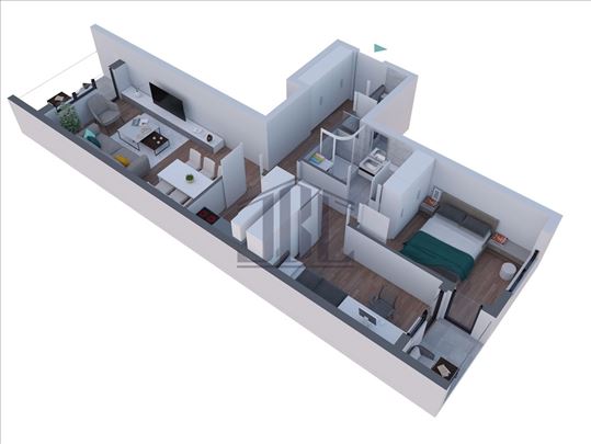 Zemun (Beograd), Cara Dušana, Stan, 3, 67,14m2