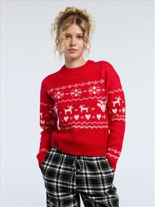 Crveni FB Sister "Cozy" džemper – Kao NOV!  