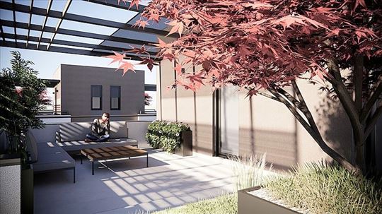 Luksuzna kuća sa garažom i zelenim krovom