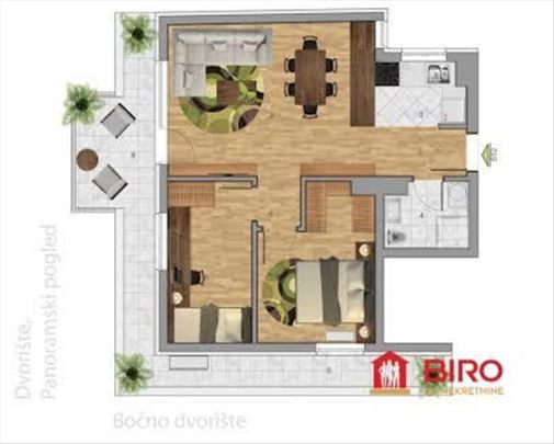 ---NOV dvoiposoban stan na Lekinom brdu 64 m2---