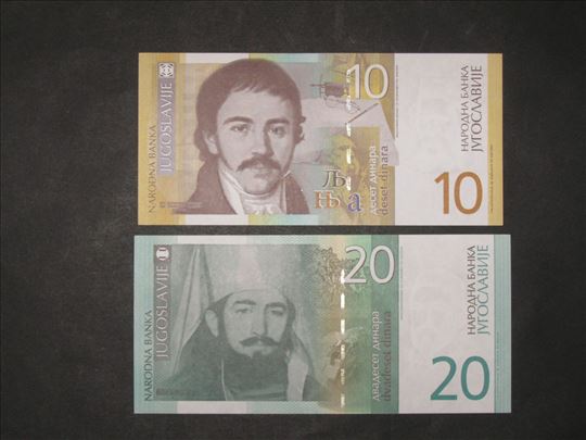 10 i 20 Dinara iz 2000 