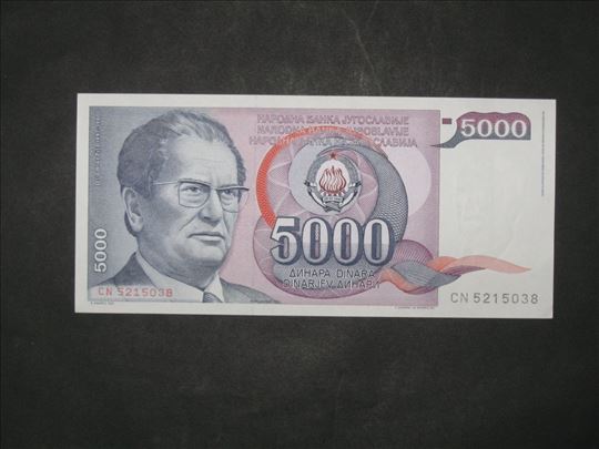 5000 Dinara iz 1986