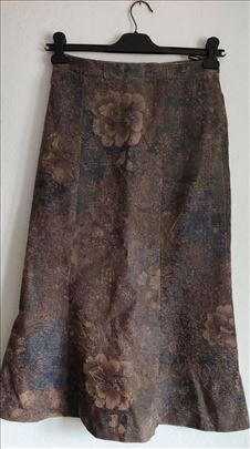 Rustična midi suknja sa plišanim cvetovima (Herrin