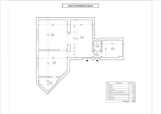 Ekskluzivno - salonski, 3.0, 77 m2, nadomak Hrama 
