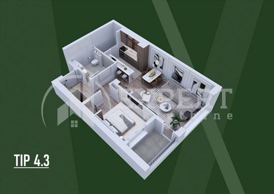 Dvosoban stan u luksuznom stambeno-poslovnom kompl