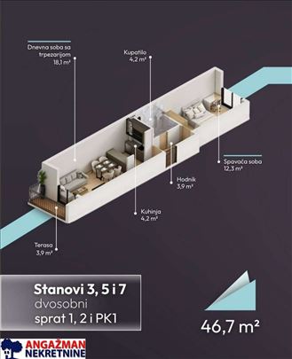 Lekino brdo - Veselina Masleše 47kvm