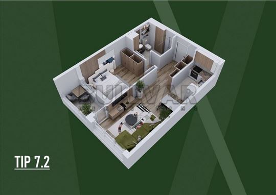 Dvosoban stan u luksuznom stambeno-poslovnom kompl