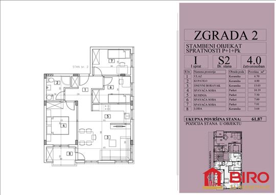 Stan,Novi Sad,Adice,kv: 63.00, ID: 1013010