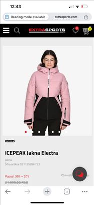 Jako povoljno ski jakna Ice Peak roze 42 velicina 