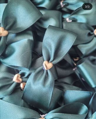 Cvetići za kićenje svatova-zelena traka/srce zlato