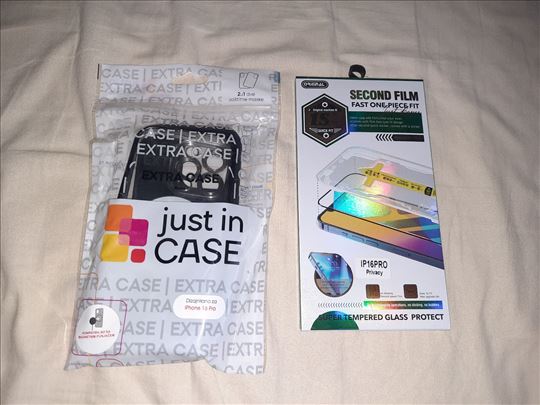 iPhone 16 Pro maske + zaštitno staklo - Novo, neot