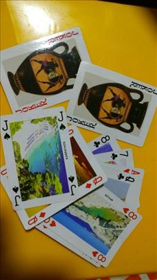 Vintage karte za igru sa motivima Grčke